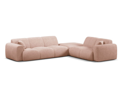 Molino Corner Sofa, 6 Seats, 315x250 cm — Powder Pink / Right