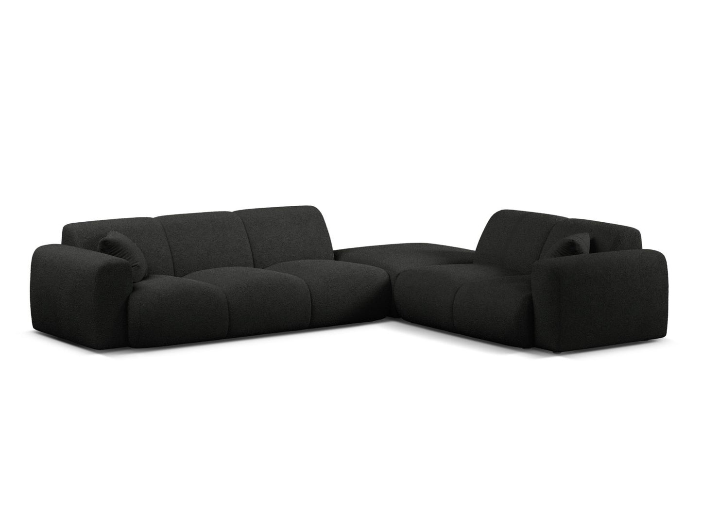 Molino Corner Sofa, 6 Seats, 315x250 cm — Black / Right