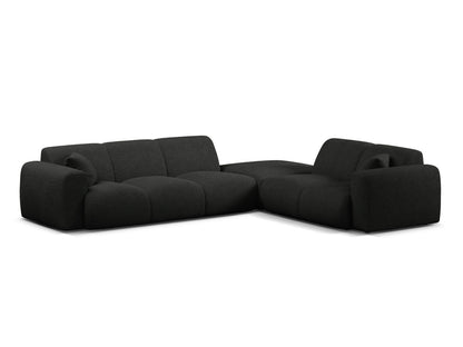 Molino Corner Sofa, 6 Seats, 315x250 cm — Black / Right