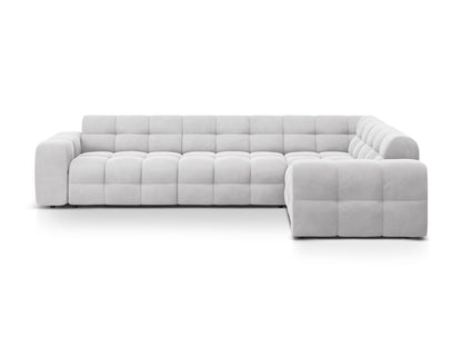 Kendal Corner Sofa, 6 Seats — Light Grey / Right