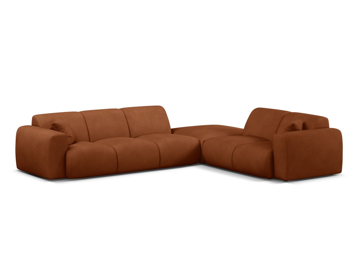 Molino Corner Sofa, 6 Seats, 315x250 cm — Orange / Right