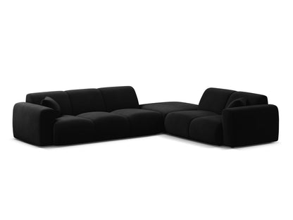 Molino Corner Sofa, 6 Seats, 315x250 cm — Black / Right
