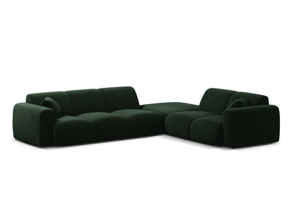 Molino Corner Sofa, 6 Seats, 315x250 cm — Bottle Green / Right