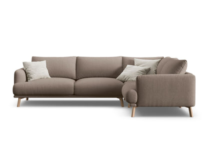 Naomi Corner Sofa, 3 Seats — Cappuccino / Right