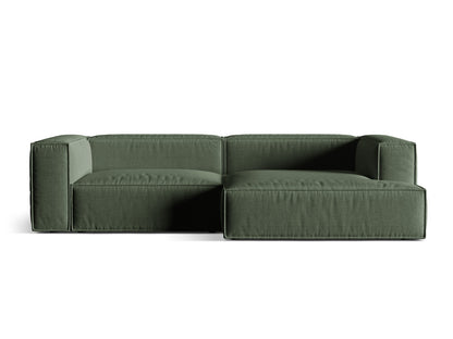 Nuria Modular Corner Sofa, 4 Seats, 292x147 cm — Moss Green / Right