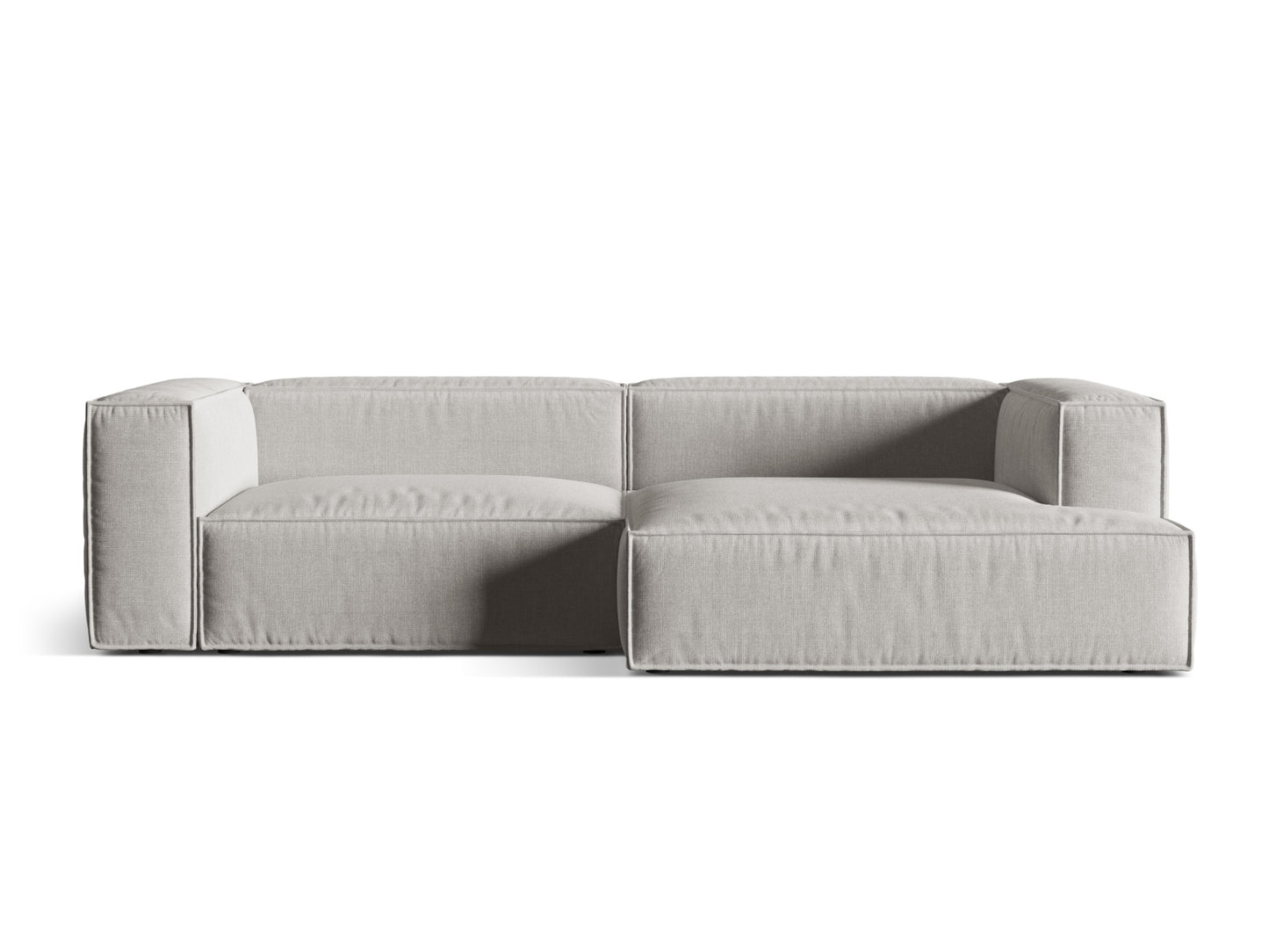 Nuria Modular Corner Sofa, 4 Seats, 292x147 cm — Light Grey / Right