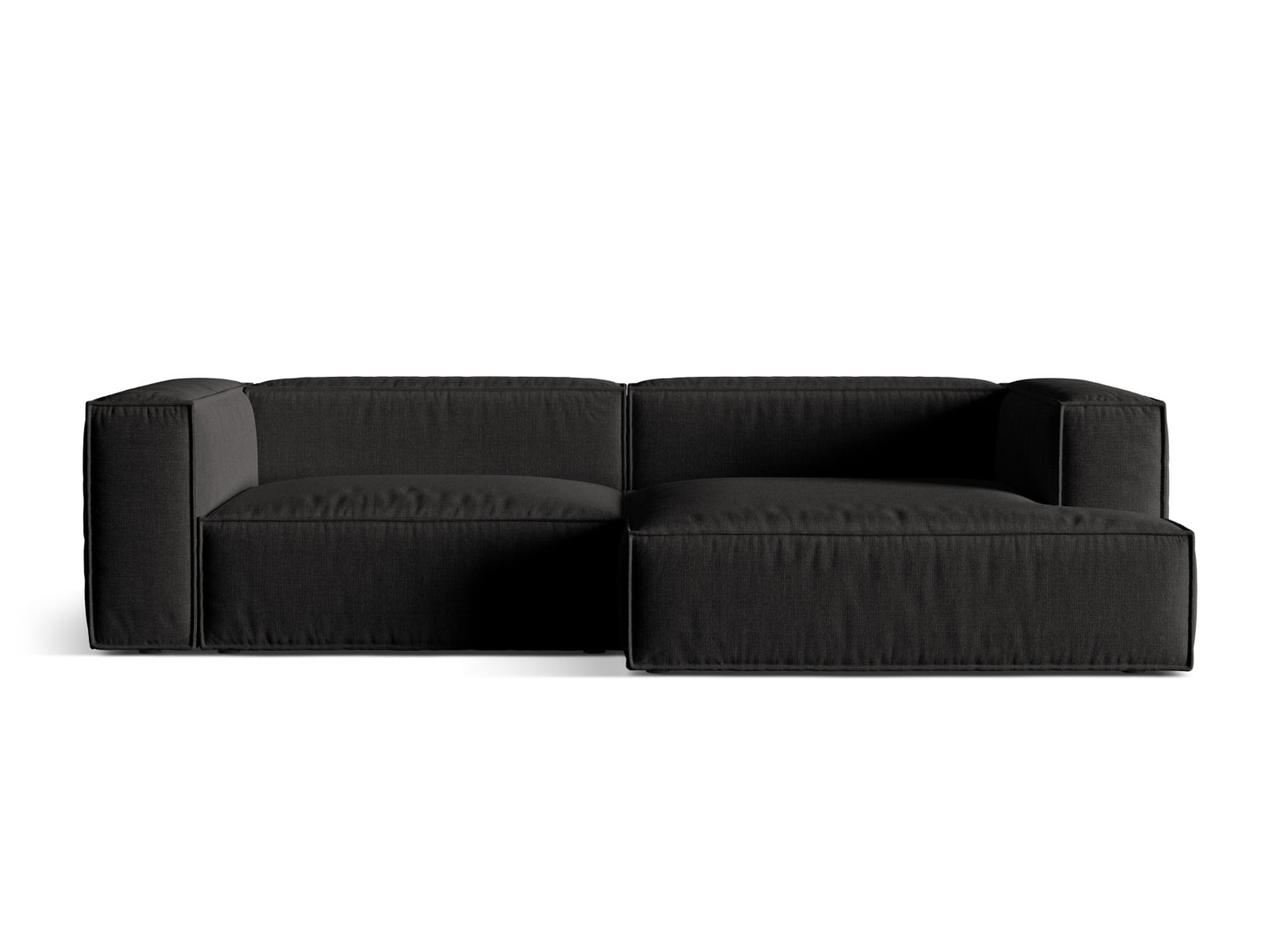 Nuria Modular Corner Sofa, 4 Seats, 292x147 cm — Black / Right