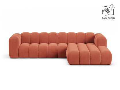 Lupine Modular Corner Sofa, 4 Seats — Coral / Right