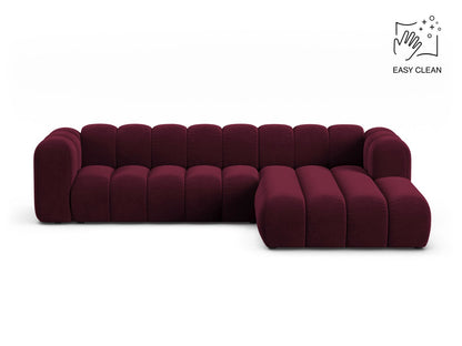 Lupine Modular Corner Sofa, 4 Seats — Burgundy / Right
