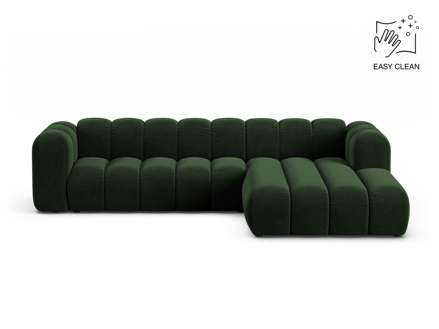 Lupine Modular Corner Sofa, 4 Seats — Bottle Green / Right
