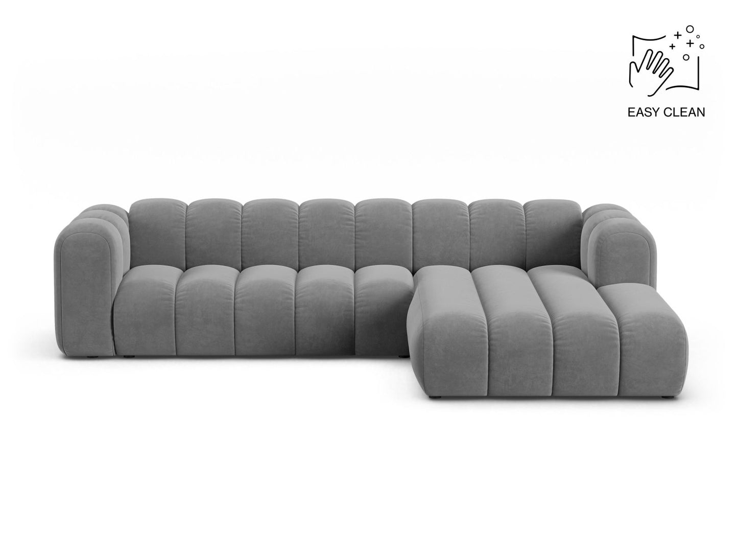 Lupine Modular Corner Sofa, 4 Seats — Light Grey / Right
