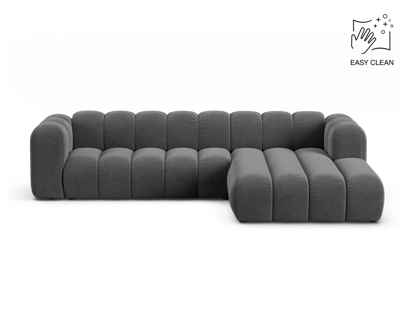 Lupine Modular Corner Sofa, 4 Seats — Grey / Right