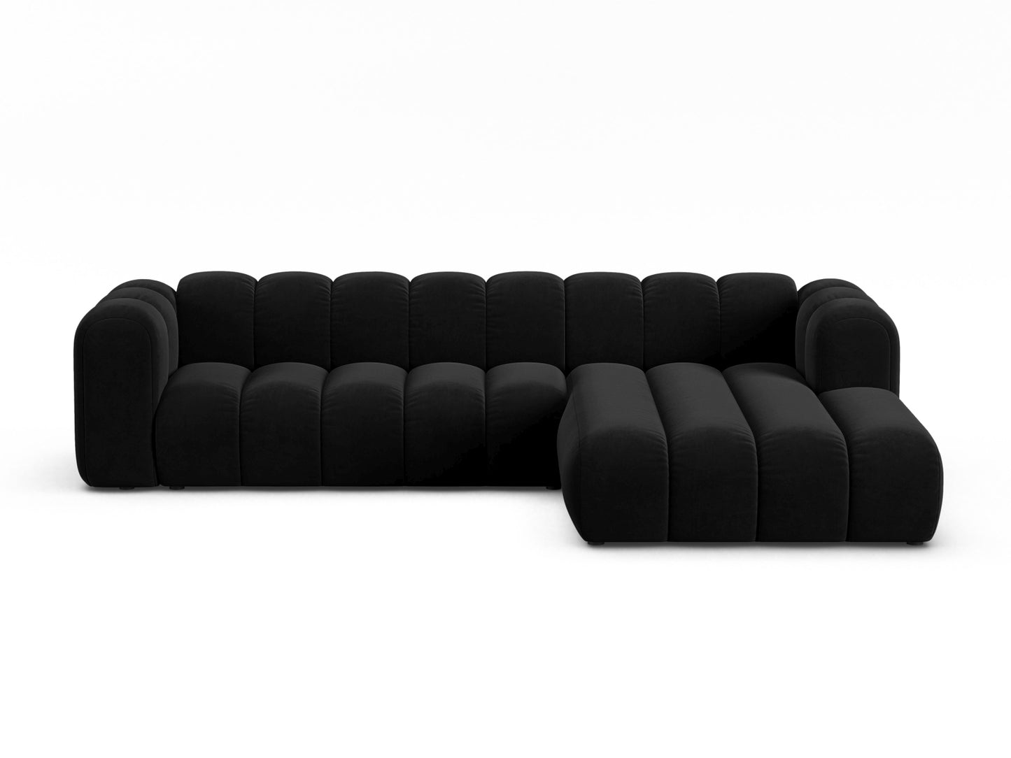 Lupine Modular Corner Sofa, 4 Seats — Black / Right