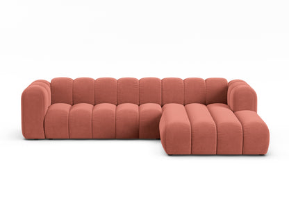 Lupine Modular Corner Sofa, 4 Seats — Coral / Right