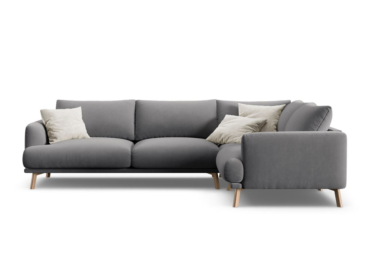 Naomi Corner Sofa, 3 Seats — Grey / Right