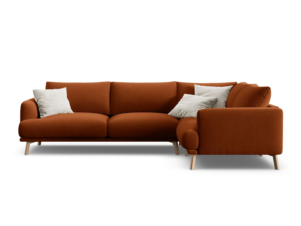 Naomi Corner Sofa, 3 Seats — Terracotta / Right