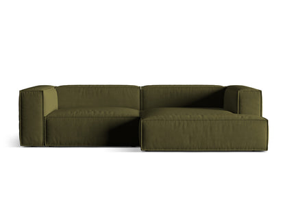 Nuria Modular Corner Sofa, 4 Seats, 292x147 cm — Moss Green Melange / Right