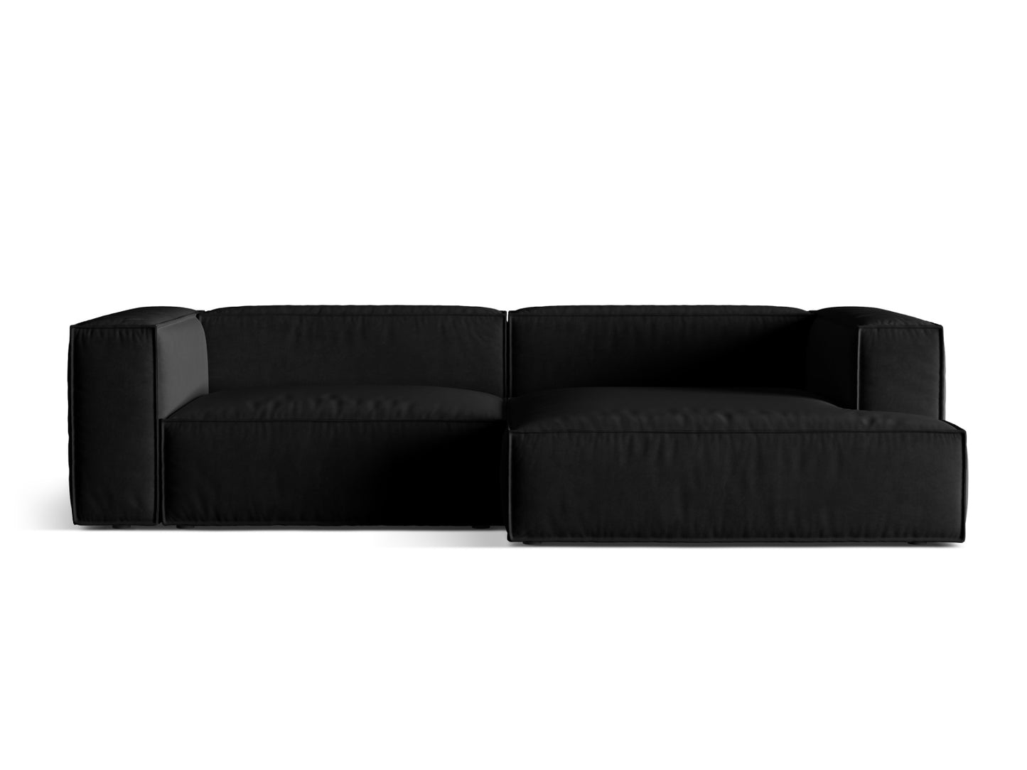 Nuria Modular Corner Sofa, 4 Seats, 292x147 cm — Black / Right