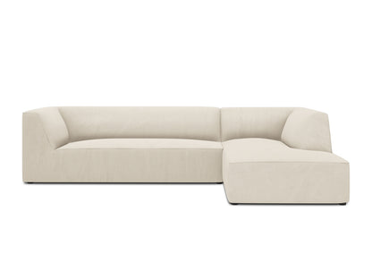 Ruby Modular Corner Sofa, 5 Seats — Light Beige / Right