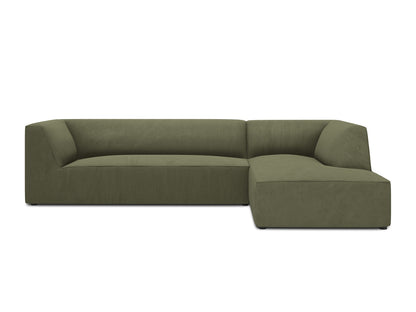 Ruby Modular Corner Sofa, 5 Seats — Green / Right