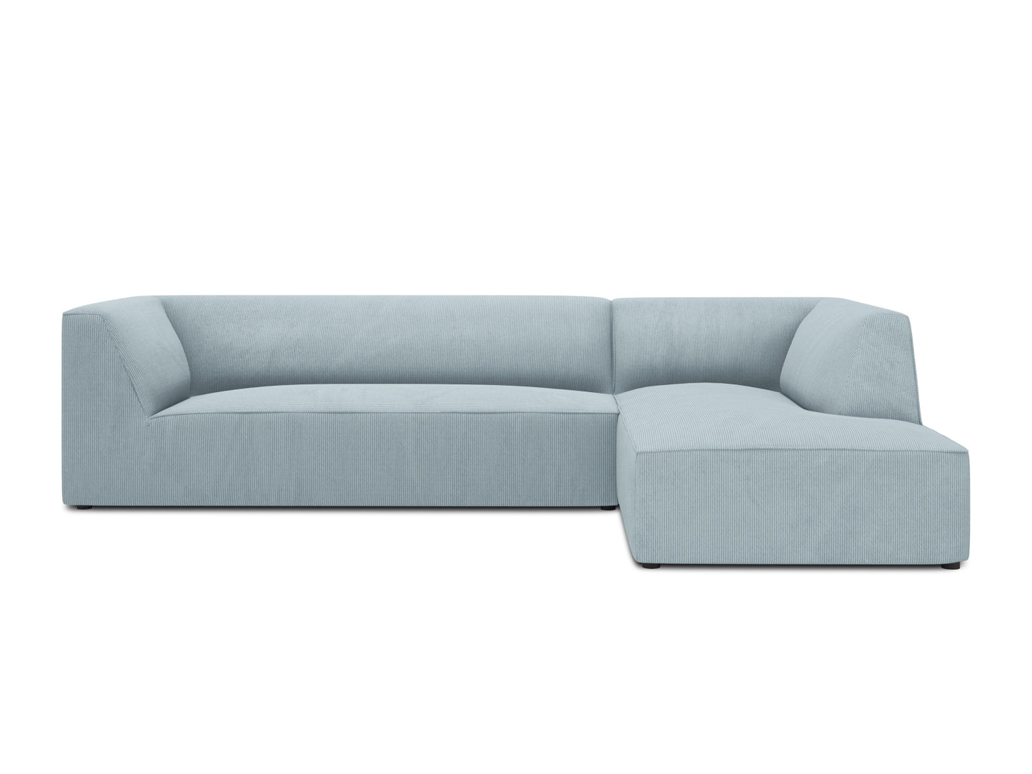 Ruby Modular Corner Sofa, 5 Seats — Light Blue / Right