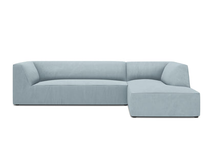 Ruby Modular Corner Sofa, 5 Seats — Light Blue / Right