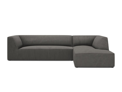 Ruby Modular Corner Sofa, 5 Seats — Dark Grey / Right