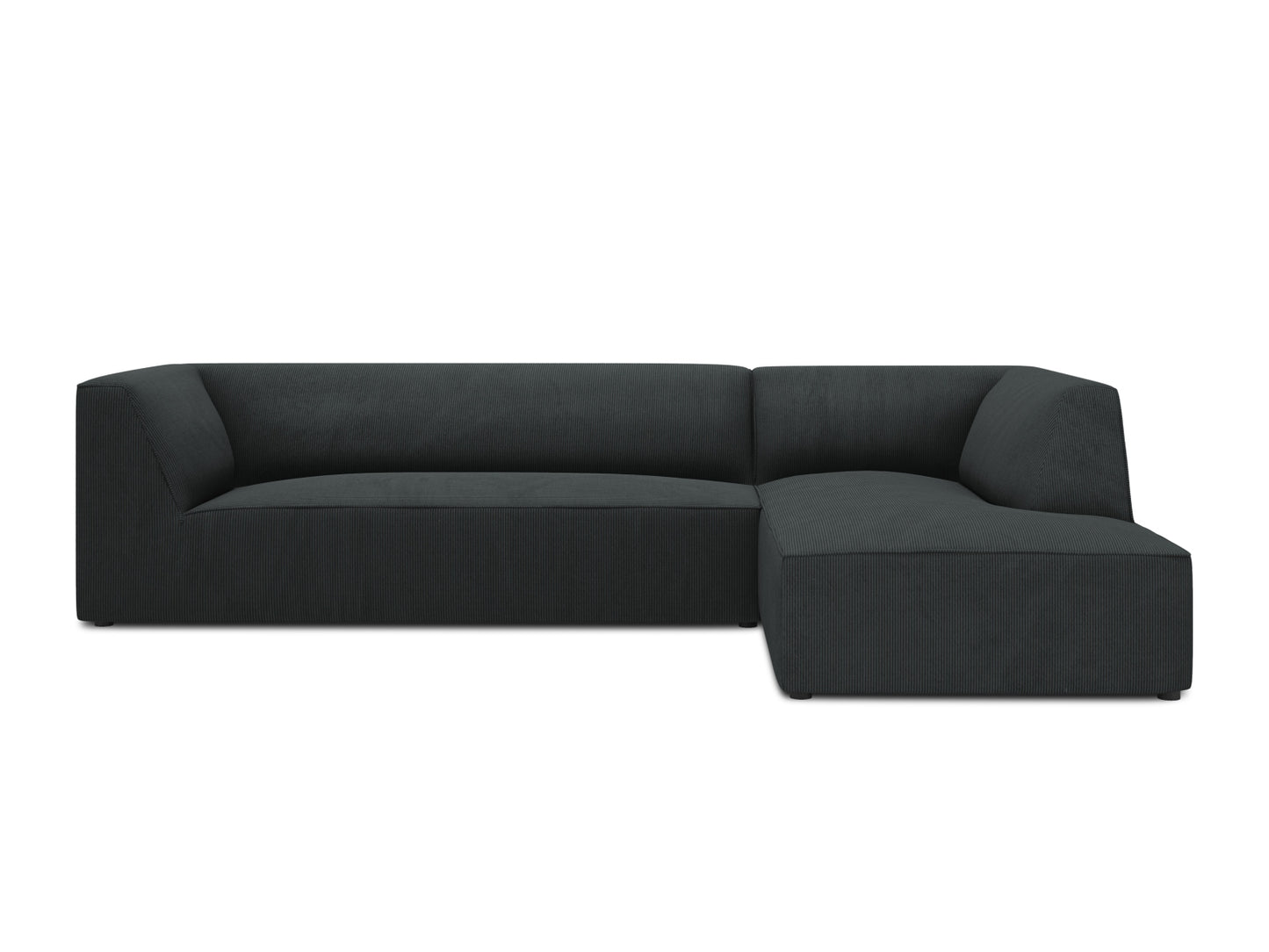Ruby Modular Corner Sofa, 5 Seats — Black / Right