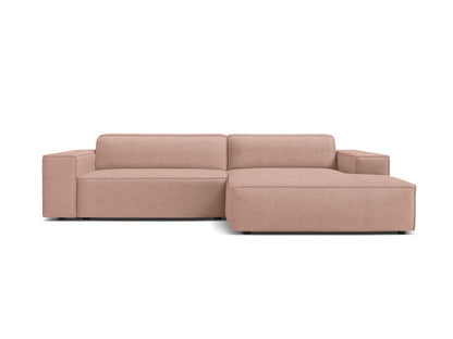 Jodie Modular Corner Sofa, 3 Seats, 224x162 cm — Powder Pink / Right
