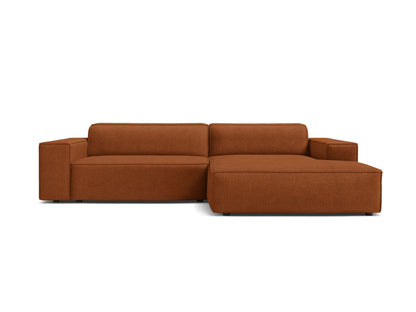 Jodie Modular Corner Sofa, 3 Seats, 224x162 cm — Terracotta / Right
