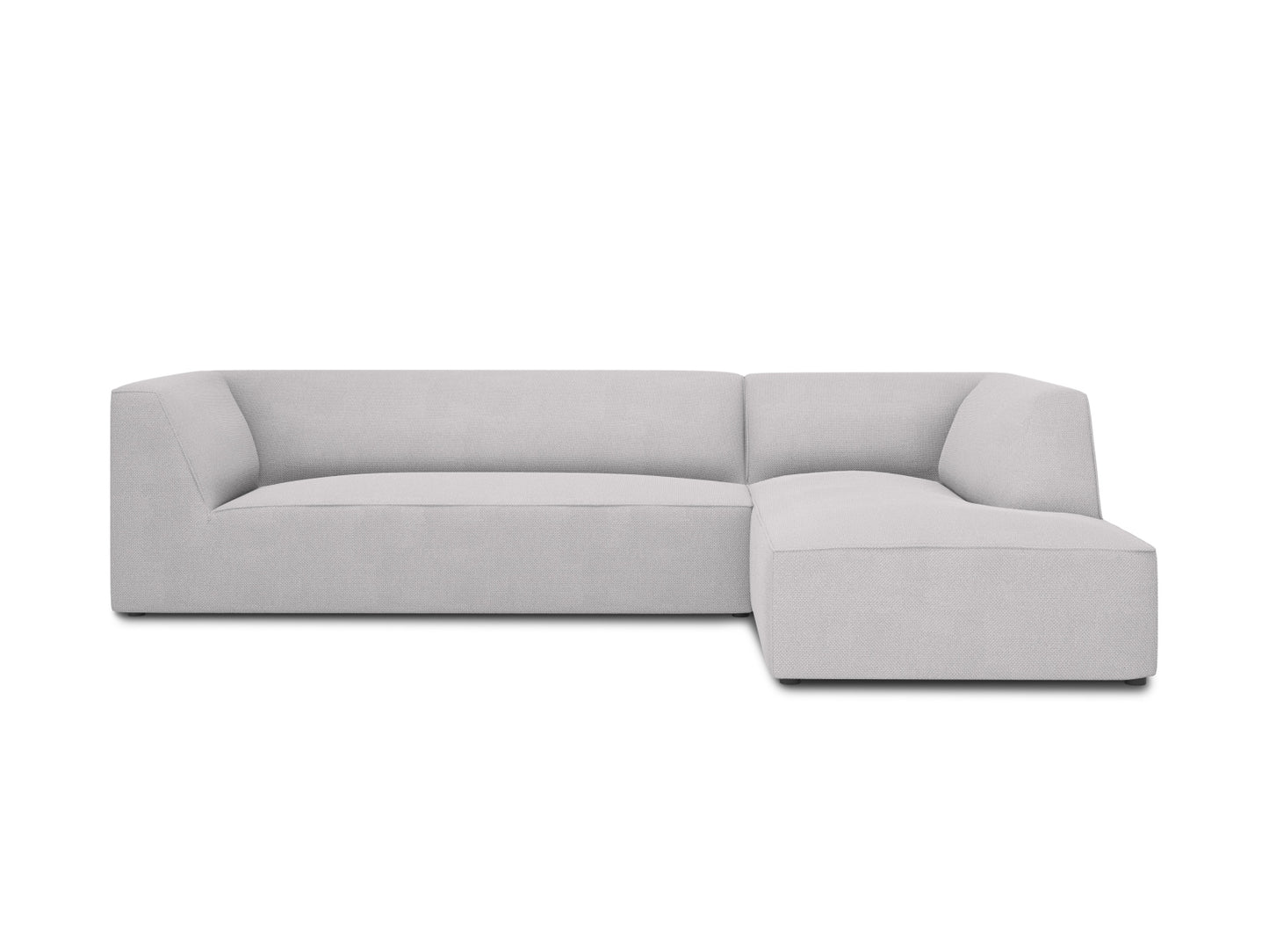 Ruby Modular Corner Sofa, 4 Seats — Light Grey / Right