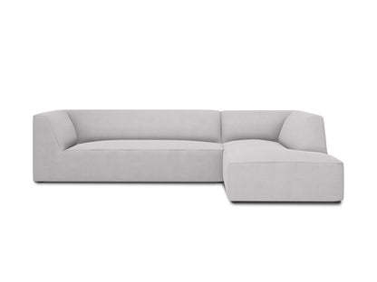 Ruby Modular Corner Sofa, 4 Seats — Light Grey / Right