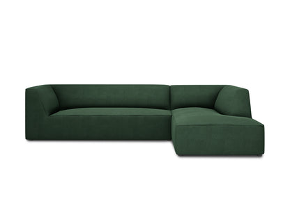 Ruby Modular Corner Sofa, 4 Seats — Green / Right