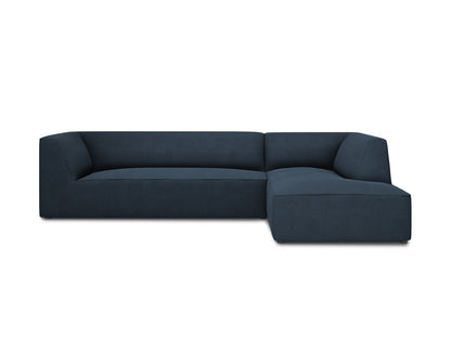 Ruby Modular Corner Sofa, 4 Seats — Navy Blue / Right