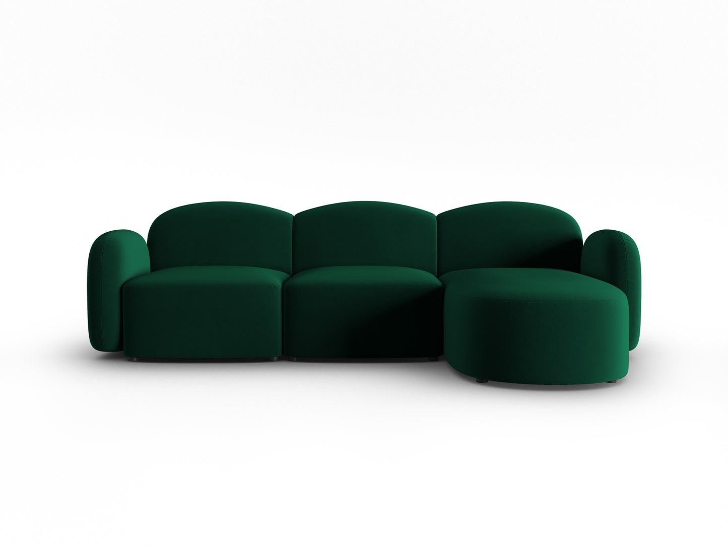 Blair Corner Sofa, 3 Seats — Bottle Green / Right