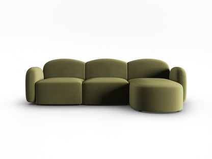 Blair Corner Sofa, 3 Seats — Light Green / Right