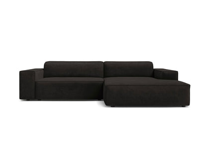 Jodie Modular Corner Sofa, 3 Seats, 224x162 cm — Black / Right