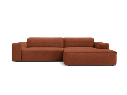 Jodie Modular Corner Sofa, 3 Seats, 224x162 cm — Brick / Right