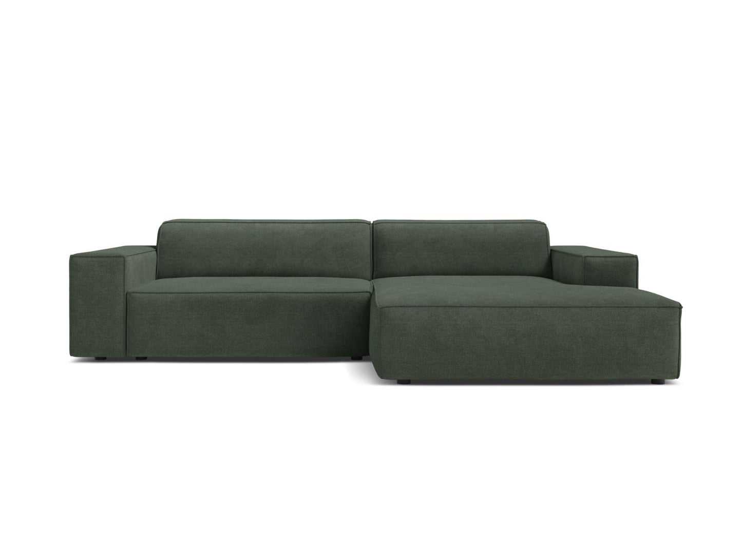 Jodie Modular Corner Sofa, 3 Seats, 224x162 cm — Moss Green / Right