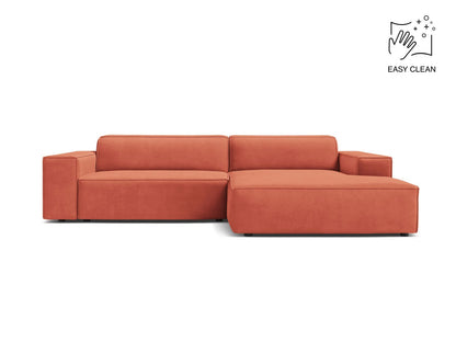 Jodie Modular Corner Sofa, 3 Seats, 224x162 cm — Coral / Right