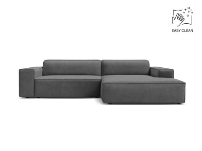 Jodie Modular Corner Sofa, 3 Seats, 224x162 cm — Grey / Right