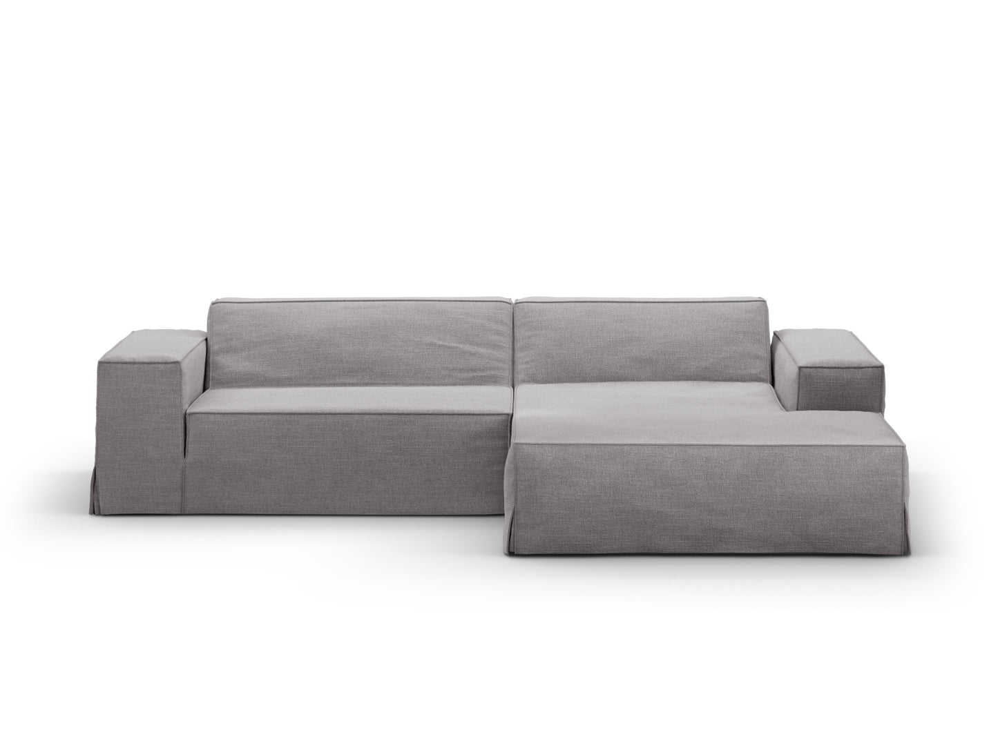 Jodie Modular Corner Sofa, 3 Seats, 224x162 cm — Warm grey / Right