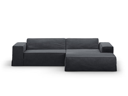 Jodie Modular Corner Sofa, 3 Seats, 224x162 cm — Grey And Blue / Right