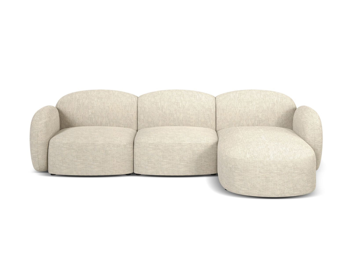 Blair Corner Sofa, 4 Seats — Light Beige / Right