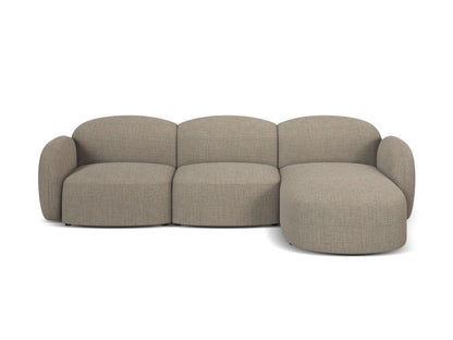 Blair Corner Sofa, 4 Seats — Grey Brown Melange / Right