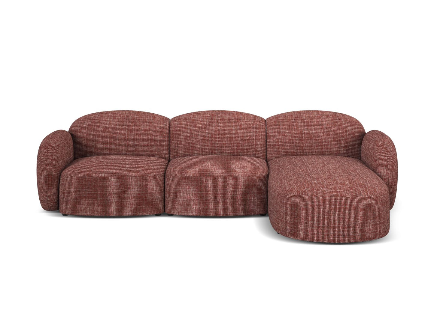 Blair Corner Sofa, 4 Seats — Red / Right