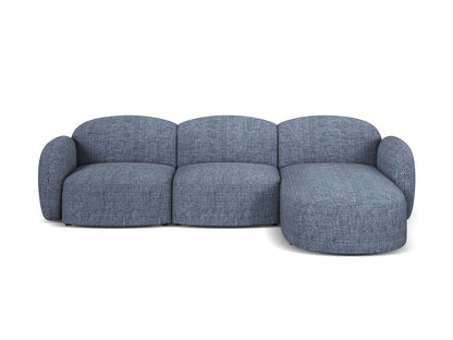Blair Corner Sofa, 4 Seats — Blue Melange / Right