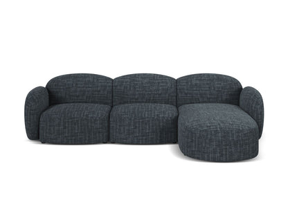 Blair Corner Sofa, 4 Seats — Navy Blue / Right