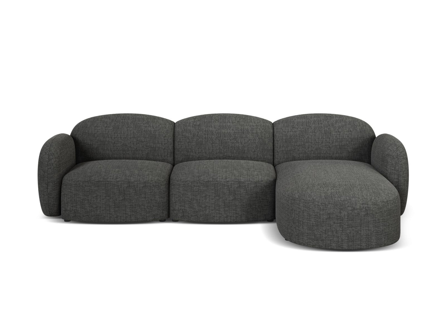 Blair Corner Sofa, 4 Seats — Grey Melange / Right