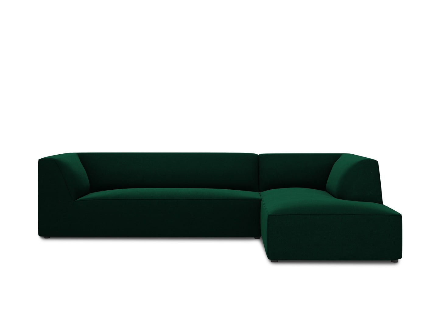 Ruby Modular Corner Sofa, 5 Seats — Bottle Green / Right